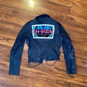 Custom black leather jacket from Etsy! Size small, can easily fit xs